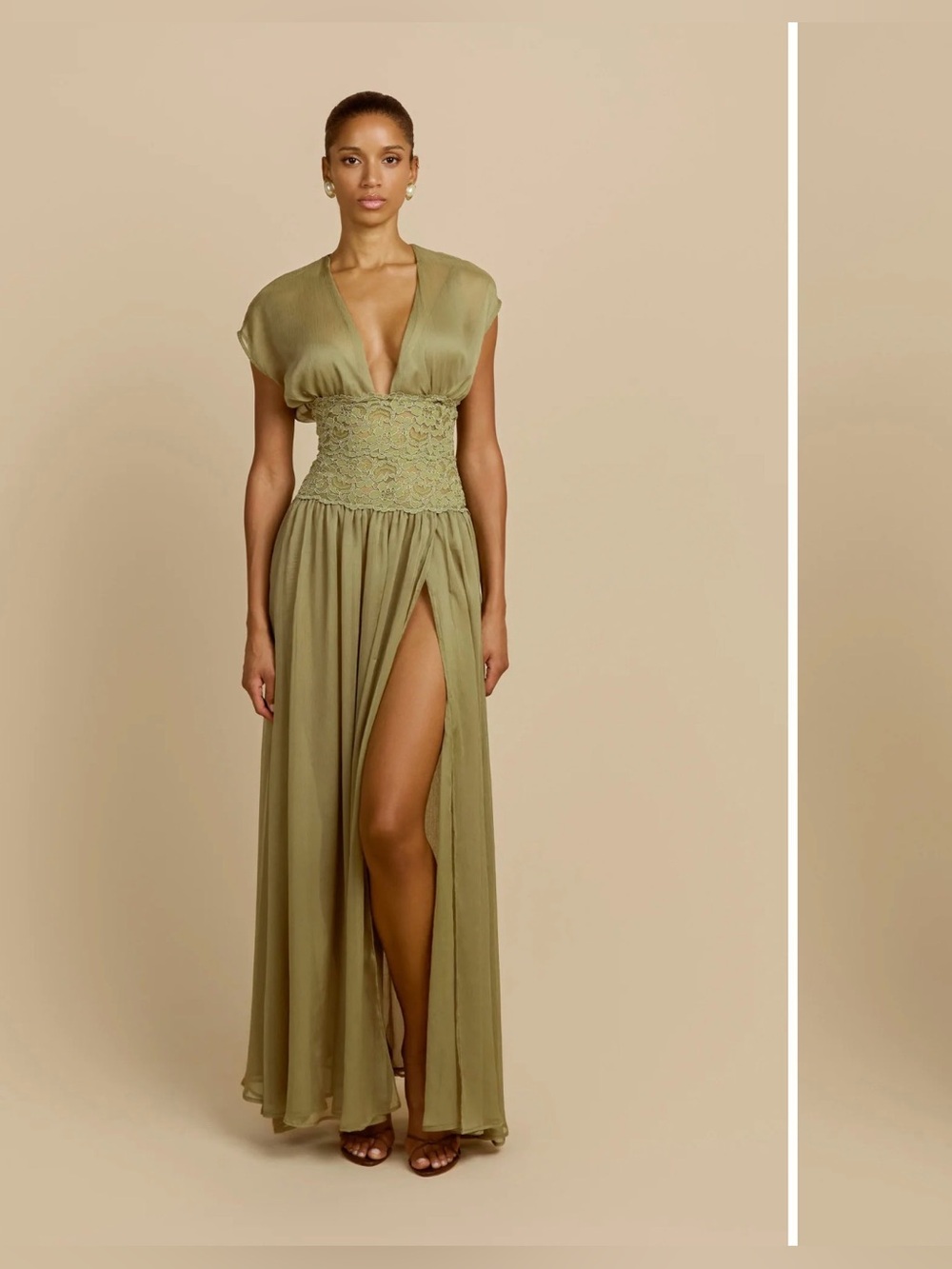 ARCINA ORI MARY-JANE DRESS IN PISTACHIO, SIZE SMALL